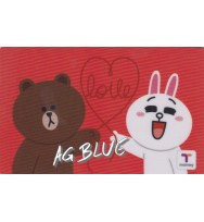 韓國 Line friends Tmoney 交通卡 (兔兔 & 熊大) Love